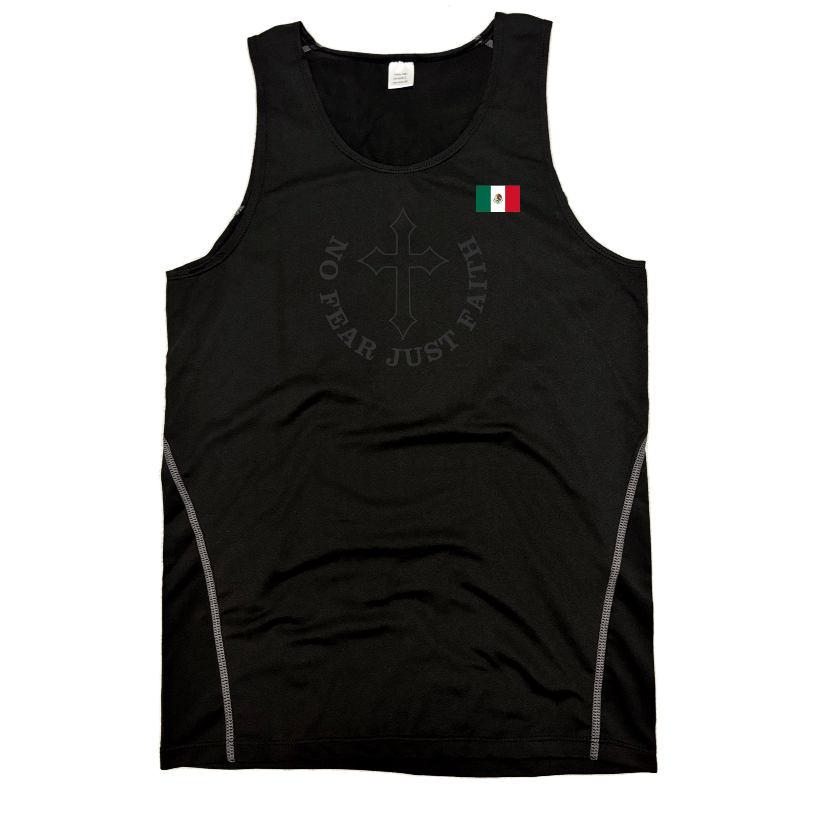 Black on Black Flag Series Compression Tank Tops