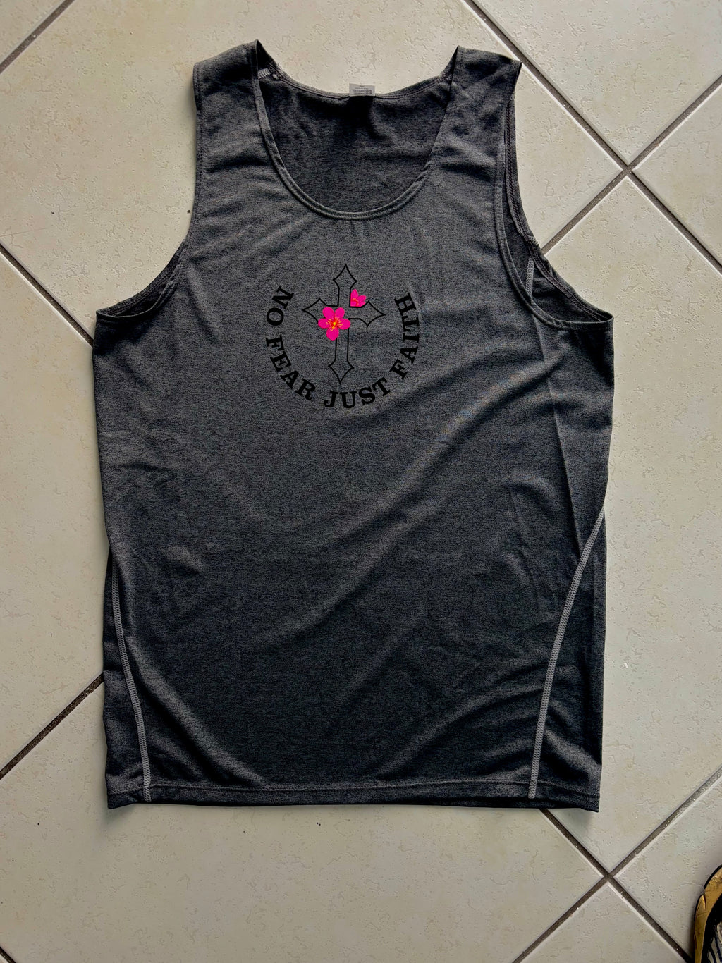 Grey Cherry Blossom TankTop