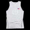 White on white USA Compression Tank Top