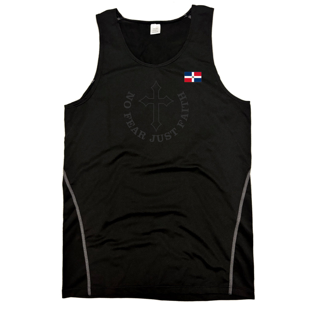 Black on Black Flag Series Compression Tank Tops