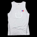 White on white Flag Series Compression Tank Tops