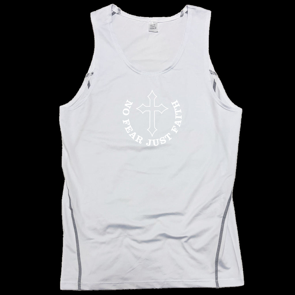 White on white Compression Tank Top
