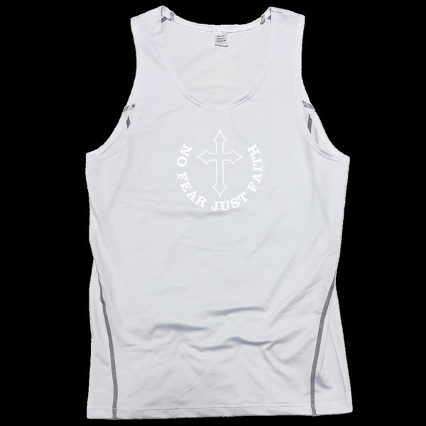 White on white Compression Tank Top
