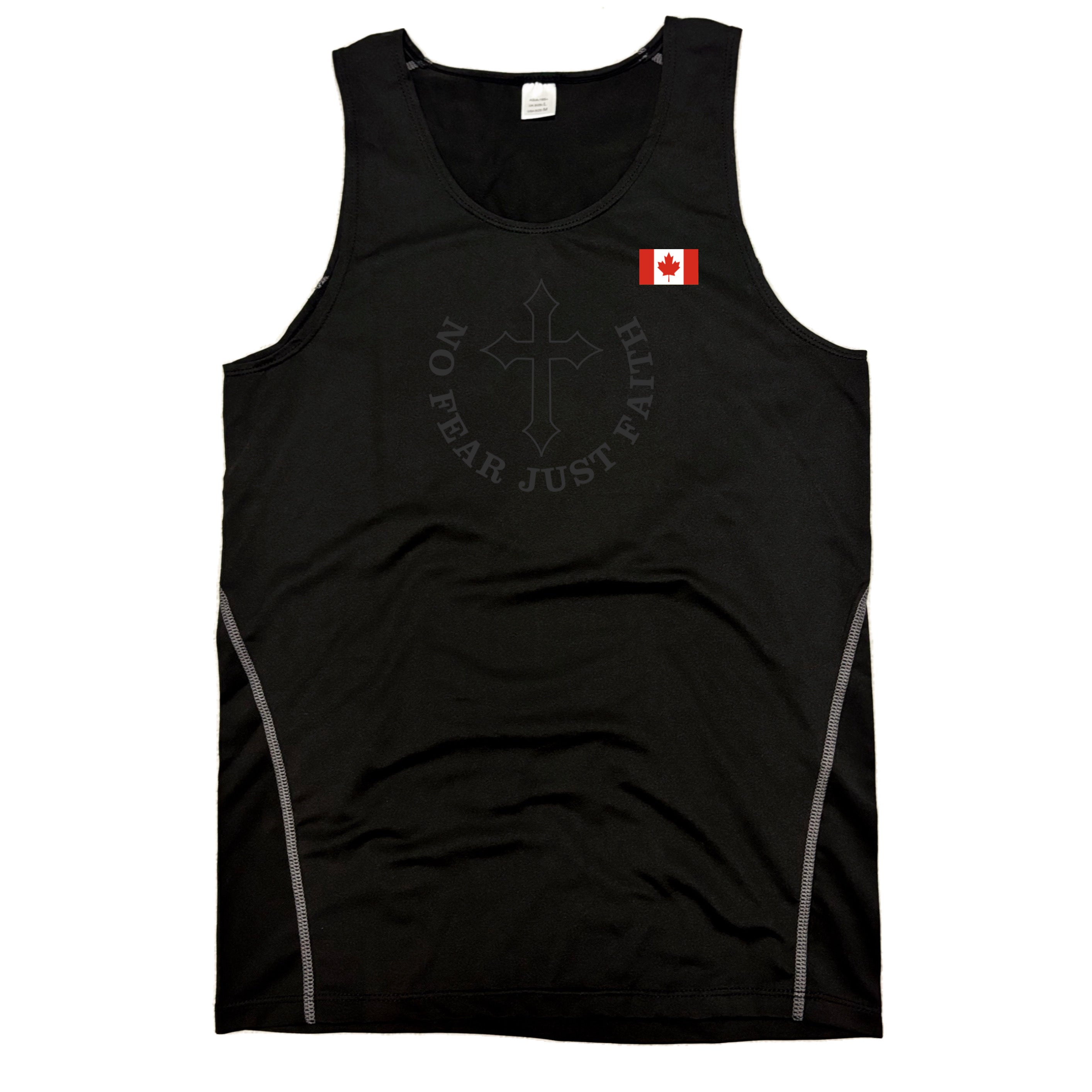 Black on Black Flag Series Compression Tank Tops