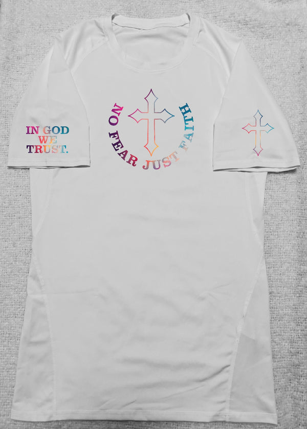 White Universe Compression Shirt