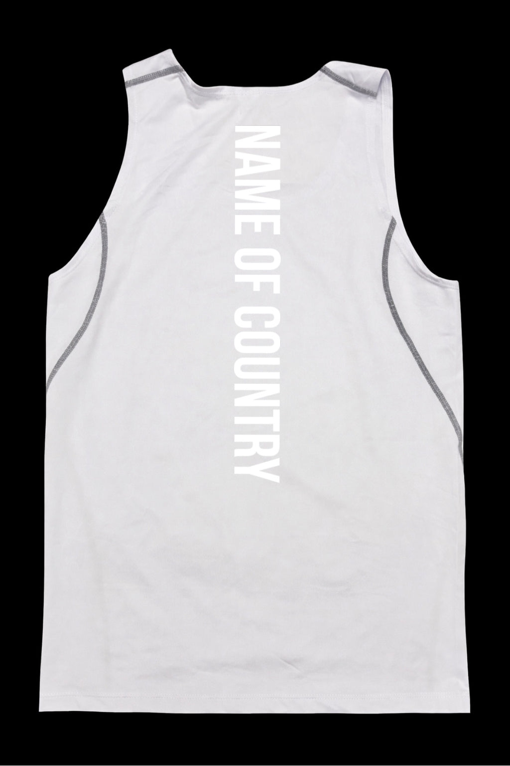 White on white Flag Series Compression Tank Tops