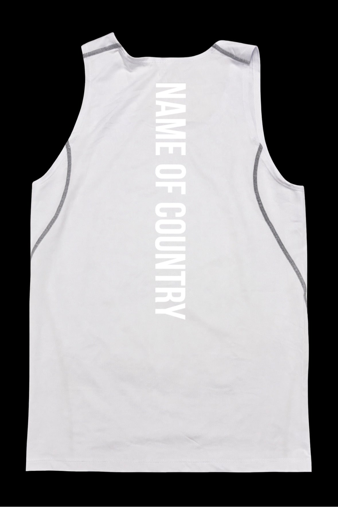 White on white Flag Series Compression Tank Tops
