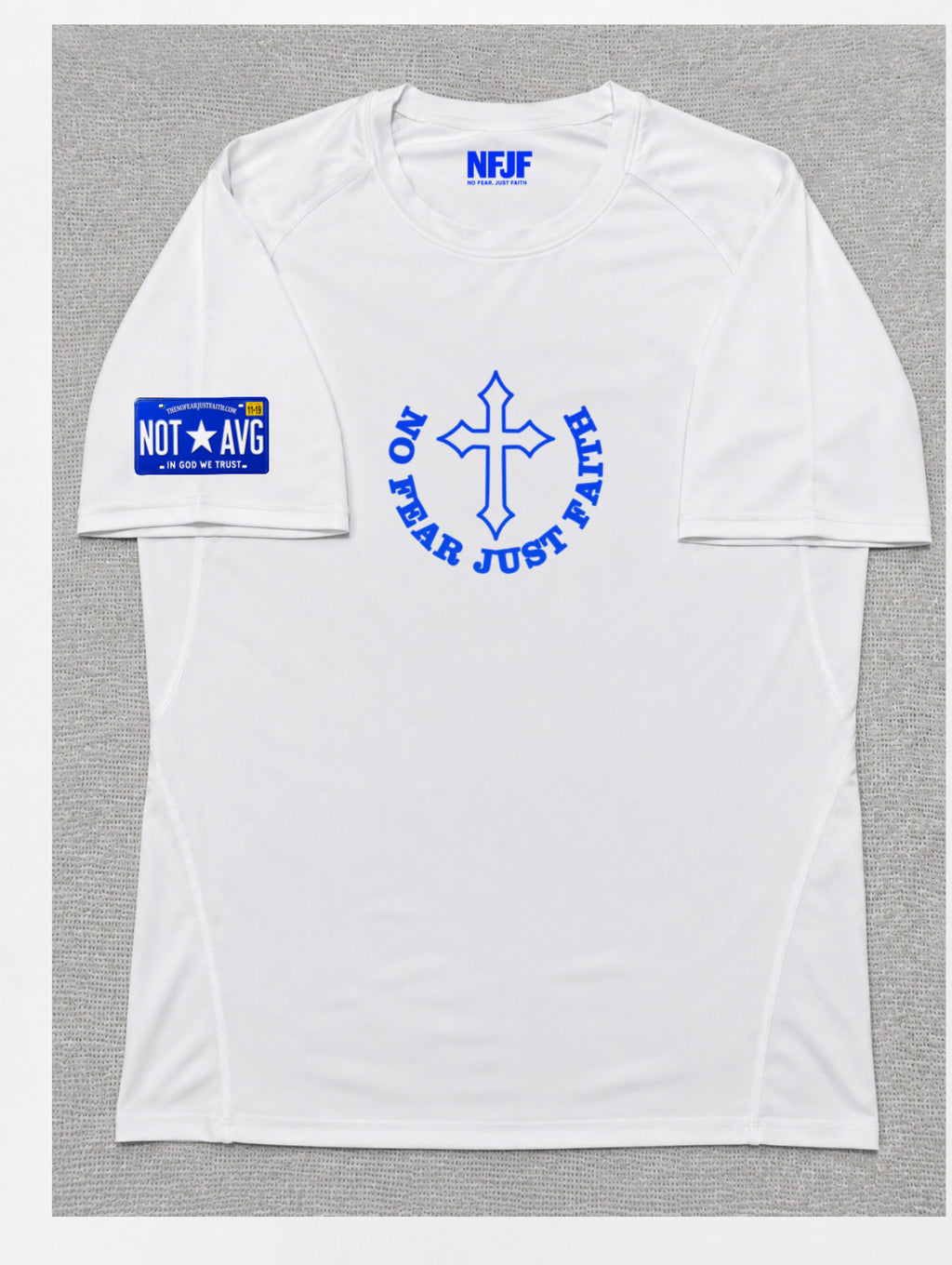 “NOT AVG” Blue Compression Shirt