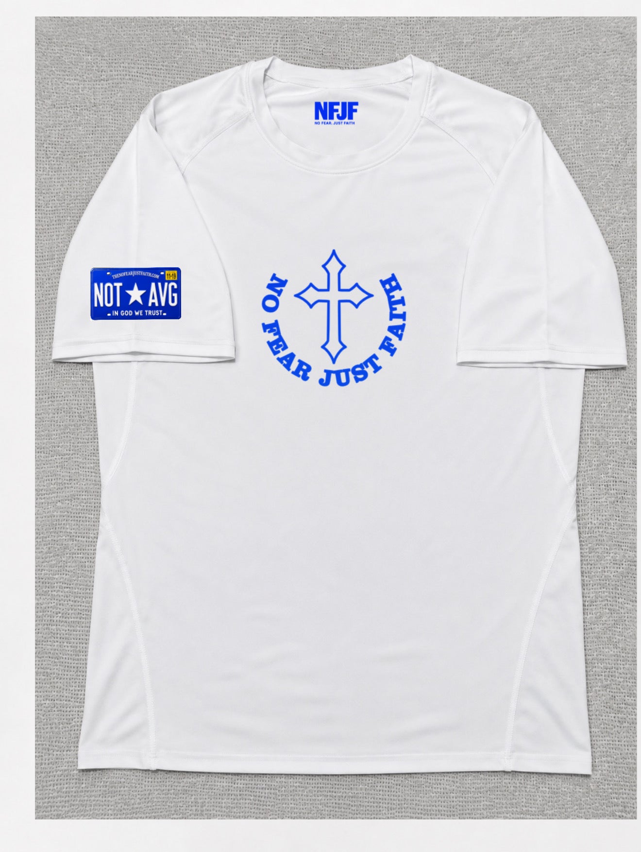 “NOT AVG” Blue Compression Shirt