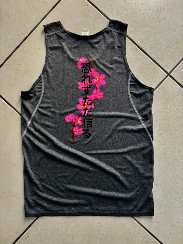 Grey Cherry Blossom TankTop
