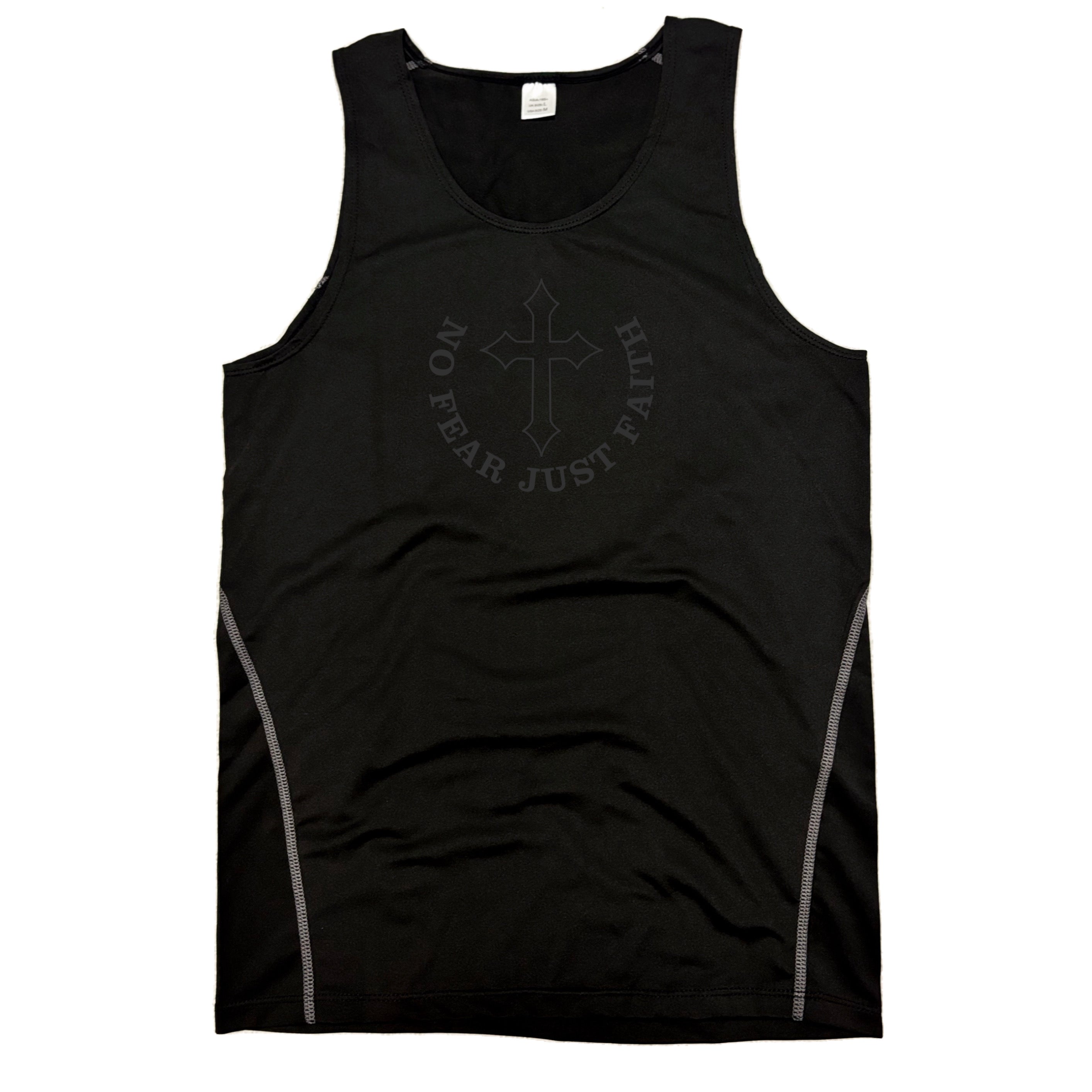 Black on black Compression Tank Top
