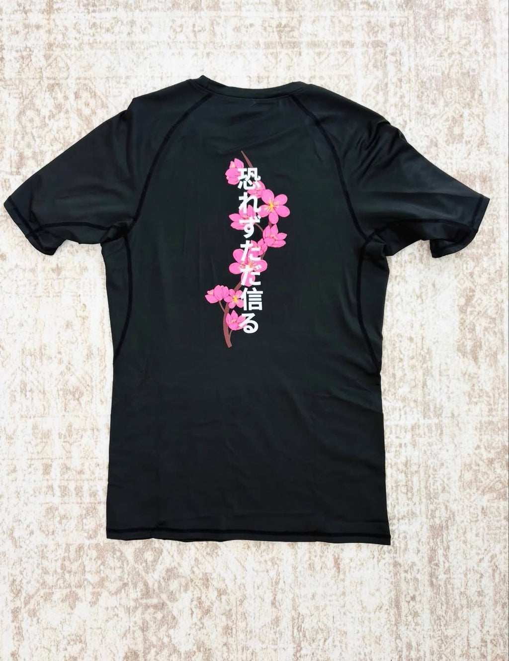 Black Cherry Blossom Compression Shirt