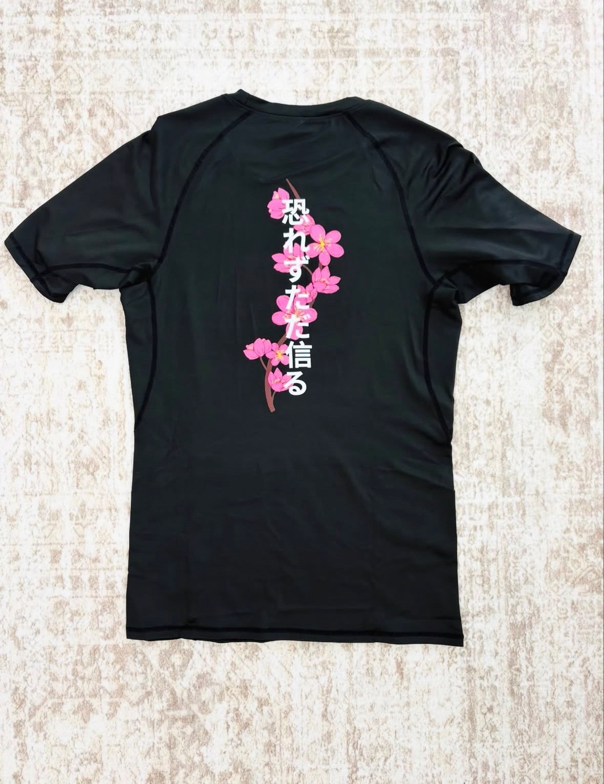 Black Cherry Blossom Compression Shirt